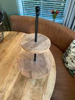 Luxe houten etagère Jan & Juup - 2 plateaus, Huis en Inrichting, Woonaccessoires | Etagères, Ophalen, Zo goed als nieuw