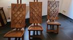 Kloosterstoelen / Middeleeuwse stoelen - Handgesneden, Gebruikt, Ophalen of Verzenden, Hout, Drie