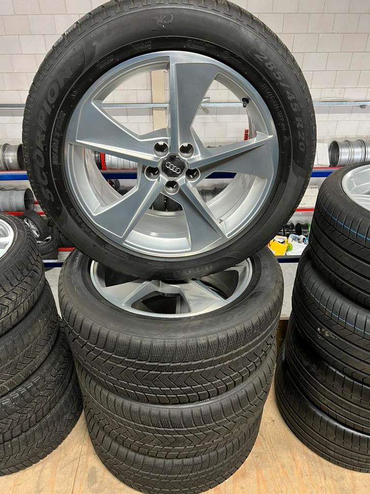 Audi Q7 Q8 E-Tron 20 inch velgen origineel winterset 5x112, Auto-onderdelen, Banden en Velgen, Banden en Velgen, Winterbanden