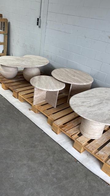 Luxe 100% Travertin Tafels | Direct Leverbaar uit Collectie beschikbaar voor biedingen