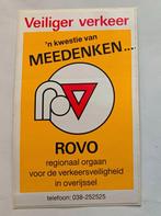 Sticker Veiliger verkeer Rovo, Ophalen of Verzenden, Nieuw, Bedrijf of Vereniging
