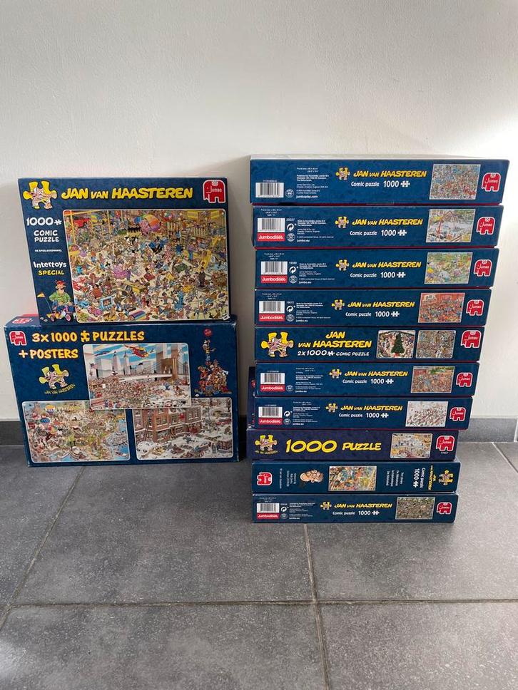 Diverse Jan van Haasteren Puzzels - 1000 stukjes, Hobby en Vrije tijd, Denksport en Puzzels, Gebruikt, Legpuzzel, 500 t/m 1500 stukjes