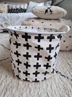Opbergmand zwart wit, Ophalen of Verzenden, Nieuw, Rond, Overige materialen