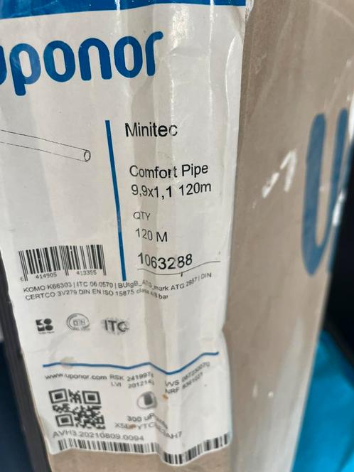 Uponor Minitec Comfort Pipe leiding 9.9 x 1.1 mm rol = 50 m, Doe-het-zelf en Verbouw, Verwarming en Radiatoren, Zo goed als nieuw