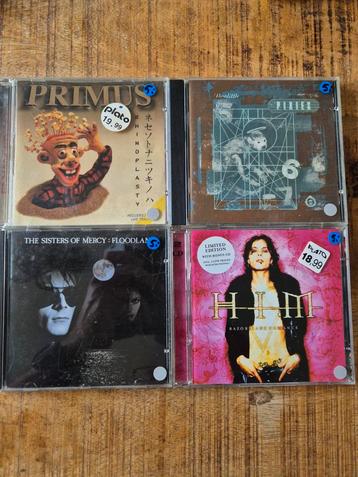 4 CD's: Primus, Sisters of Mercy, Pixies, HIM beschikbaar voor biedingen