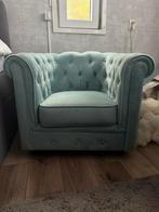 Chesterfield Fauteuil Suede, Huis en Inrichting, Fauteuils, Ophalen, Zo goed als nieuw, 75 tot 100 cm