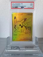 Pikachu V Golden Box PSA 9 25th anniversary #001 2021 Goud, Ophalen of Verzenden, Nieuw