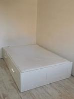 Ikea bed wit met lades 140x200, Huis en Inrichting, Ophalen, Gebruikt, Wit, Tweepersoons