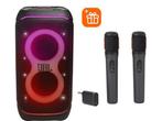 JBL PartyBox Stage 320 + 2 JBL Wireless microfoons, Ophalen of Verzenden, Nieuw, 120 watt of meer, JBL