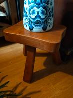 Vintage massief eiken tafeltje plantentafeltje kruk, Ophalen