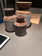 Houten Kelken Set met Koeienhuid, Ophalen, Overige materialen, Gebruikt, Overige kleuren