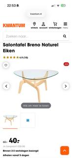 Bijzettafel Breno Kwantum nieuw in doos, Ophalen, 50 tot 100 cm, Rond, Zo goed als nieuw