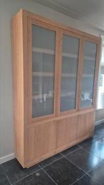 Vitrine kast van licht eiken, Huis en Inrichting, Kasten | Vitrinekasten, 200 cm of meer, 150 tot 200 cm, Eikenhout, Ophalen of Verzenden