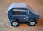 Houten Speelgoed Auto - Blauw, Ophalen of Verzenden, Gebruikt, Rij- of Hobbelspeelgoed