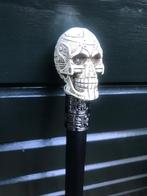 bijzondere metalen wandelstok, schedel/ skull, Ophalen of Verzenden, Zo goed als nieuw