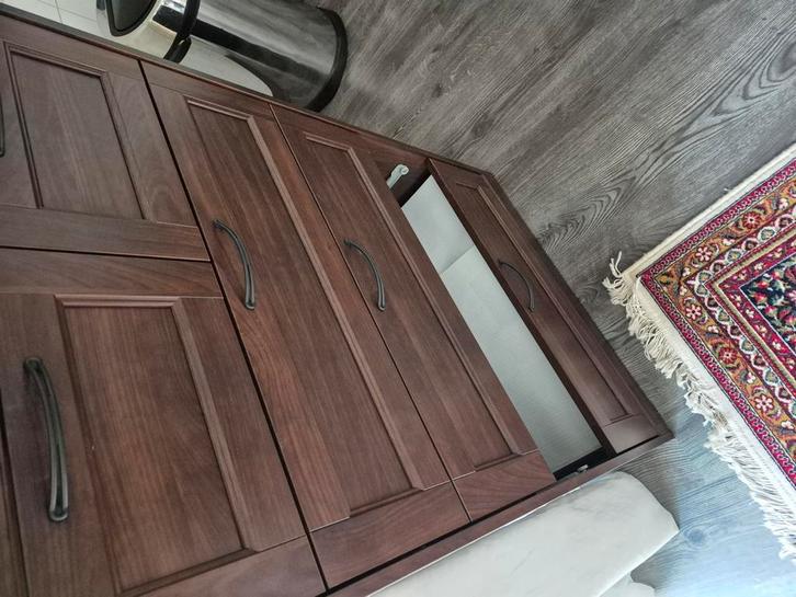 Bruine ladekast, Huis en Inrichting, Kasten | Ladekasten, Gebruikt, Minder dan 100 cm, 50 tot 100 cm, 25 tot 50 cm, 5 laden of meer