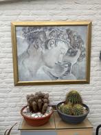 Groot Schilderij met Engelen 100/80 cm, Ophalen