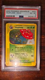 PSA 6 Vileplume Aquapolis Holo H31/H32, Ophalen of Verzenden, Zo goed als nieuw, Losse kaart, Foil