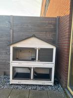 Gratis konijnenhok + ren, Dieren en Toebehoren, Knaagdieren en Konijnen | Hokken en Kooien, Ophalen, 90 cm of meer, Hok, 110 cm of meer