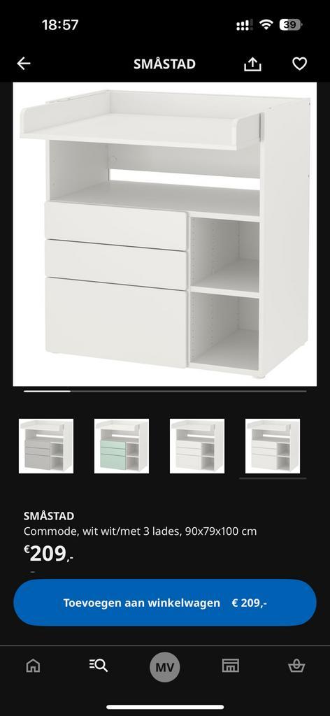 Smastad ikea commode, Kinderen en Baby's, Kinderkamer | Commodes en Kasten, Zo goed als nieuw, 90 tot 105 cm, 100 cm of meer, 50 tot 70 cm