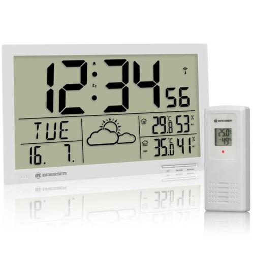 80% VOORDEEL - JUMBO WEERSTATIONS -WANDKLOKKEN BRESSER WIT., Audio, Tv en Foto, Weerstations en Barometers, Nieuw, Weerstation
