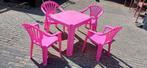 Schattige tafel en 4 bijpassende stoelen., Ophalen, Tafel(s) en Stoel(en)