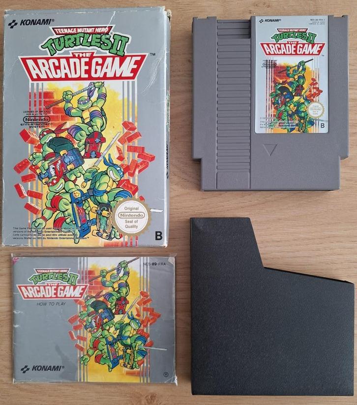 Turtles 2 (CIB) - NES, Spelcomputers en Games, Games | Nintendo NES, Zo goed als nieuw, Avontuur en Actie, 2 spelers, Vanaf 7 jaar