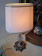 Vintage tafellampje met glazen en metalen voet, Heikant 21 Kaatsheuvel, Ophalen of Verzenden, Zo goed als nieuw, Jolandamonsieurs@gmail.com