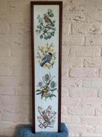 Prachtig vintage vogel borduurwerk schilderij, Antiek en Kunst, Ophalen of Verzenden