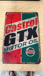 Castrol GTX olie bord, Ophalen of Verzenden, Zo goed als nieuw, Reclamebord
