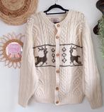 Vintage norway shetland wollen vest noors ijslands dale styl, Beige, Maat 46/48 (XL) of groter, Ophalen of Verzenden, Zo goed als nieuw