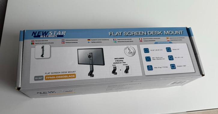 Neomounts (NewStar) Monitorarm FPMAD860 (nieuw), Computers en Software, Monitoren, Nieuw, Overige typen, Overige resoluties, Onbekend