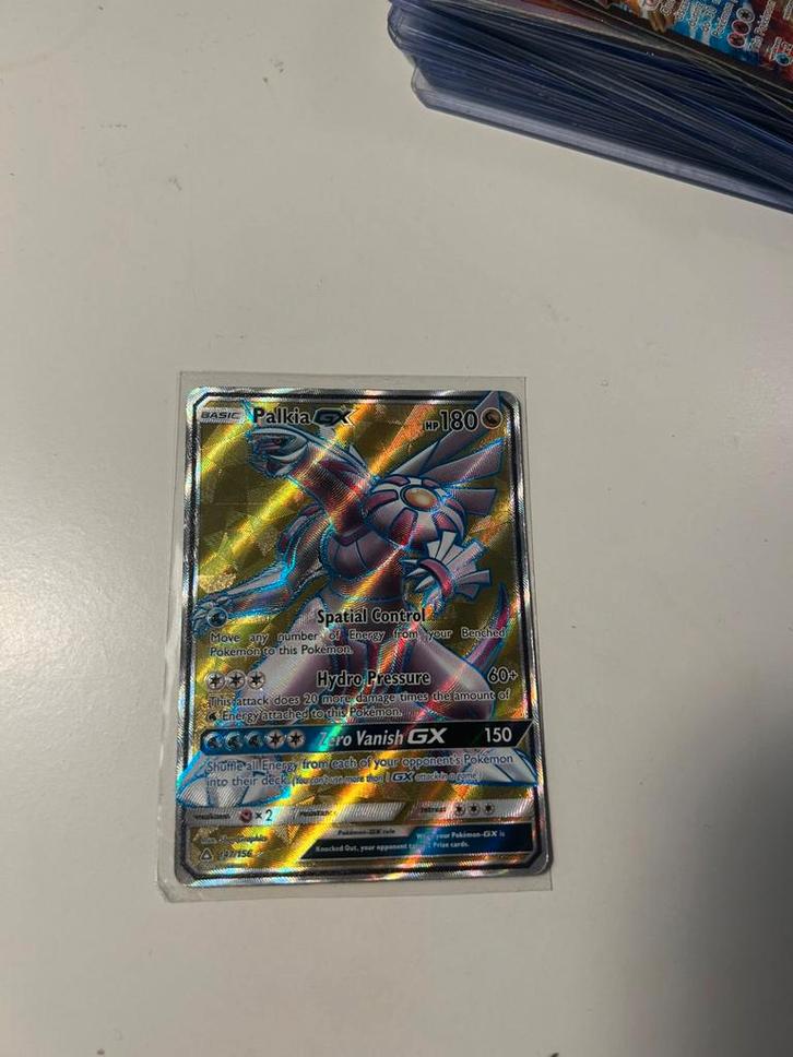 Palkia GX 147/154 - Zeldzame Pokémonkaart!, Hobby en Vrije tijd, Verzamelkaartspellen | Pokémon, Zo goed als nieuw, Losse kaart
