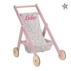 Houten poppenbuggy - Roze - Essentials( met naam ), Ophalen of Verzenden, Nieuw