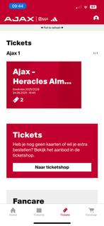 Last minute 2 kaarten Ajax - Heracles (naast elkaar)!, Twee personen, Augustus