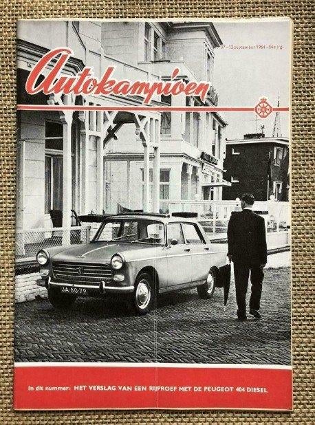 Auto Kampioen 1964: Test Peugeot 404 Diesel, Saab 96, Ophalen of Verzenden, Gelezen, Algemeen