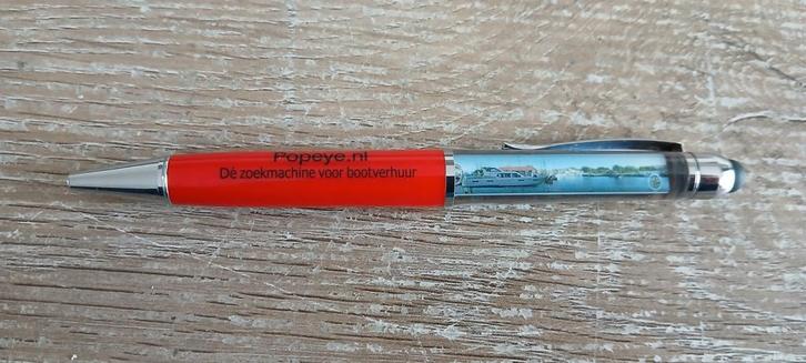 Balpen pen met beweegbare boot popeye reclame, Verzamelen, Pennenverzamelingen, Zo goed als nieuw, Balpen, Overige merken, Met reclame