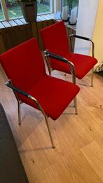 Set van 2 stuks Lande Stoelen, Ophalen, Zo goed als nieuw, Rood, Vijf, Zes of meer stoelen