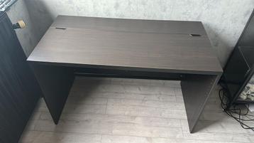 Ikea Malm bureau bruin/zwart - 120x60cm - afbeelding 1