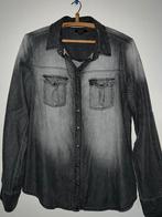 Trendy dames blouse, vaal modern design, merk AMISU, ZGAN, Maat 42/44 (L), Ophalen of Verzenden, Zo goed als nieuw, Grijs