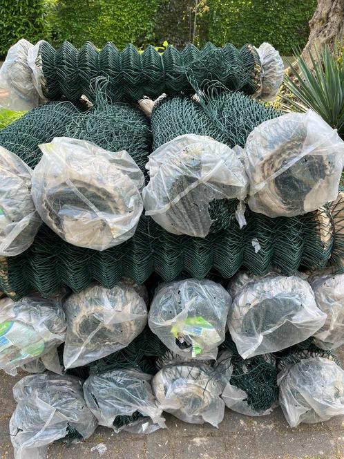 Harmonicagaas 80 cm hoog – RAL6005 Groen – €10,- per rol, Tuin en Terras, Gaas en Draad, Zo goed als nieuw, Gaas, 20 meter of meer
