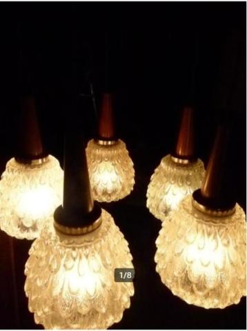 vintage kaskadenlamp hanglamp mid-century beschikbaar voor biedingen