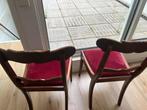 Biedermeier Stoelen - Set van 2, Huis en Inrichting, Stoelen, Gebruikt, Twee, Ophalen of Verzenden, Rood