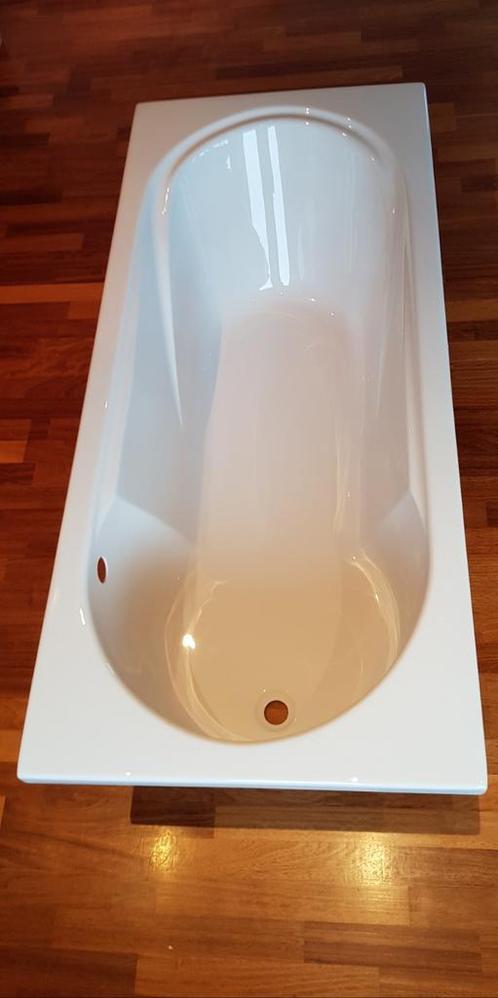 Bad met geïntegreerd douchegedeelte, 170x75 cm, nieuw, Doe-het-zelf en Verbouw, Sanitair, Zo goed als nieuw, Bad, Chroom, Glas