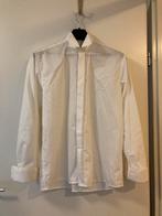 Chique smoking blouse, 100% katoen; diner / gala /schoolgala, Halswijdte 39/40 (M), Wit, Zo goed als nieuw, Ophalen