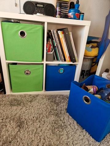 Ikea Kallax vakkenkast met manden wit  beschikbaar voor biedingen