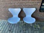 Te koop 6 Fritz Hansen eetkamerstoelen, Vijf, Zes of meer stoelen, Blauw, Metaal, Modern