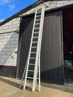 Petry RZV 3x16 alu ladder 9,75m (professioneel), Doe-het-zelf en Verbouw, Ladders en Trappen, Gebruikt, Verzenden, Ladder, Opvouwbaar of Inschuifbaar