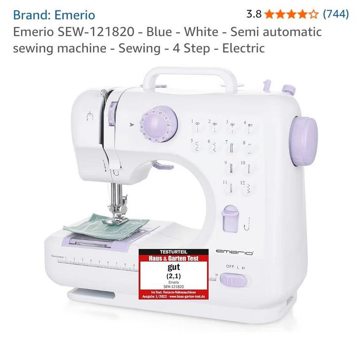 Emerio Naaimachine - Zo goed als nieuw!, Hobby en Vrije tijd, Naaimachines en Toebehoren, Zo goed als nieuw, Naaimachine, Overige merken