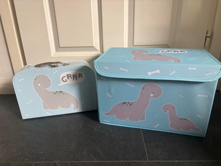 Dino koffer en opbergbox set, a little lovely company, nieuw, Kinderen en Baby's, Kinderkamer | Inrichting en Decoratie, Nieuw